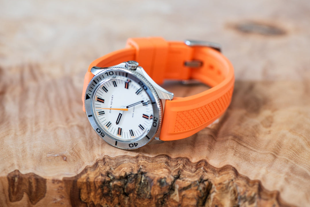 Crosshatch Rubber - Orange - BluShark Straps