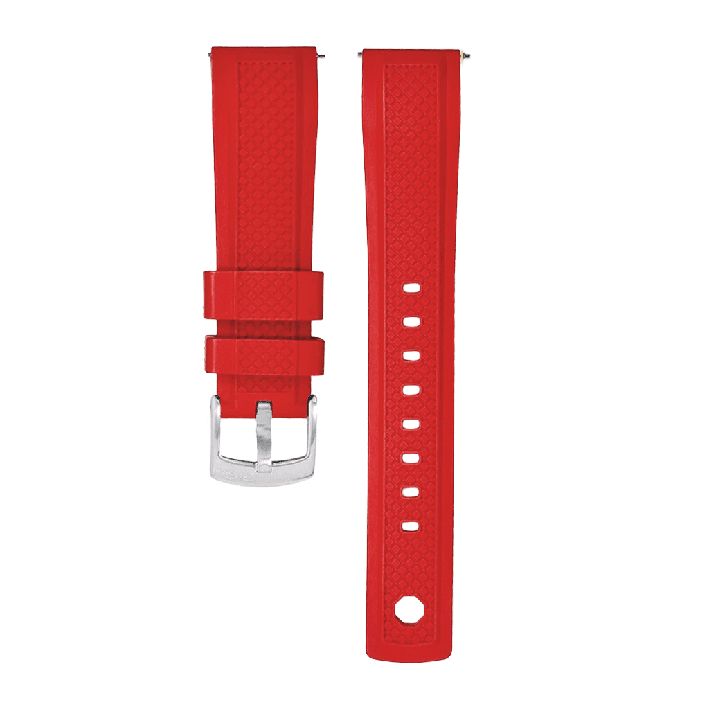 Crosshatch Rubber - Red - BluShark Straps