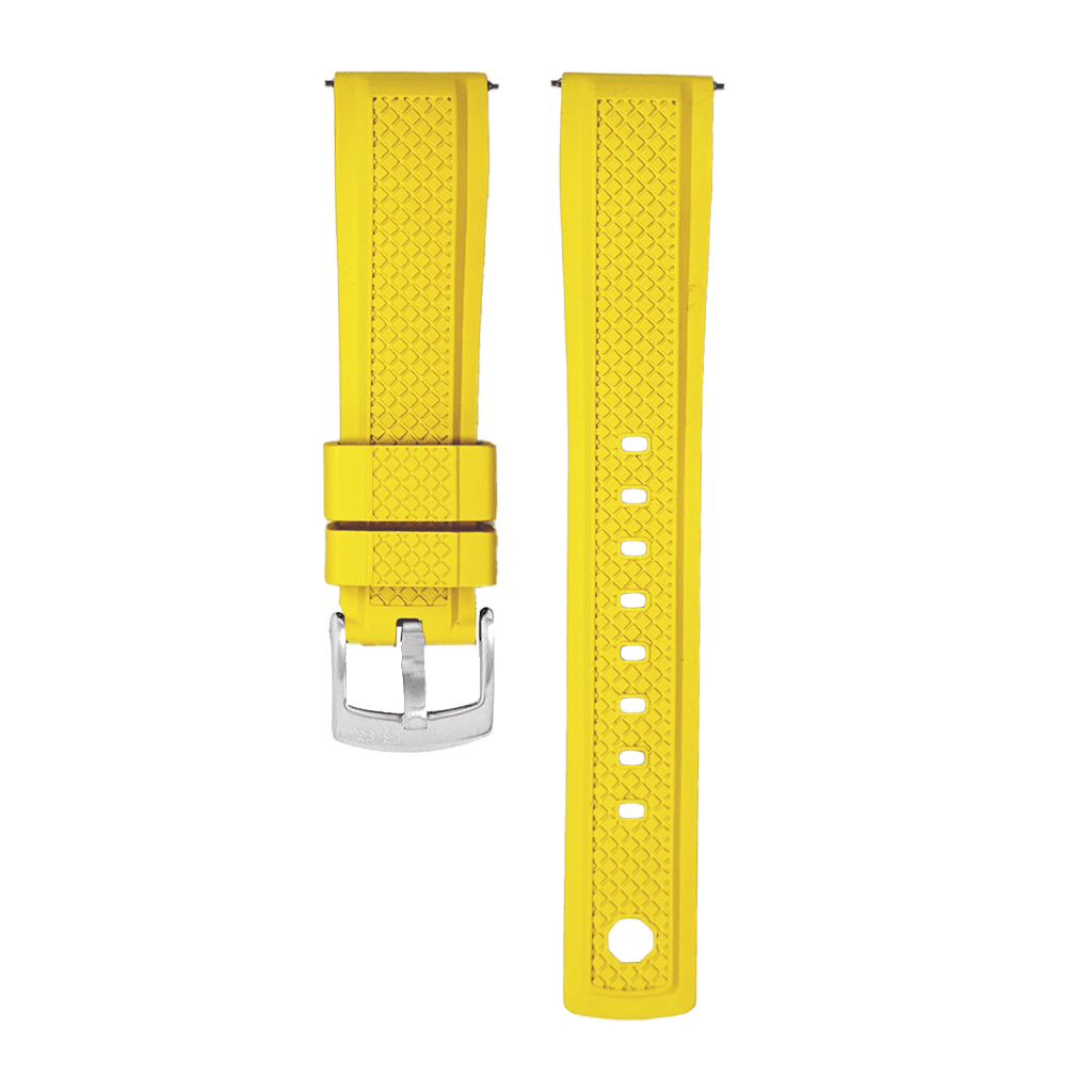 Crosshatch Rubber - Yellow - BluShark Straps