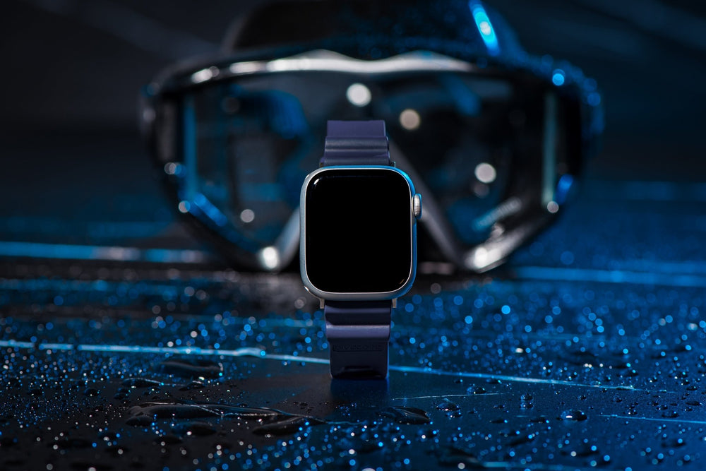 Divecore - American FKM Band - HP Professional Diving Watch Strap - For Apple Watch - Navy Blue - BluShark Straps