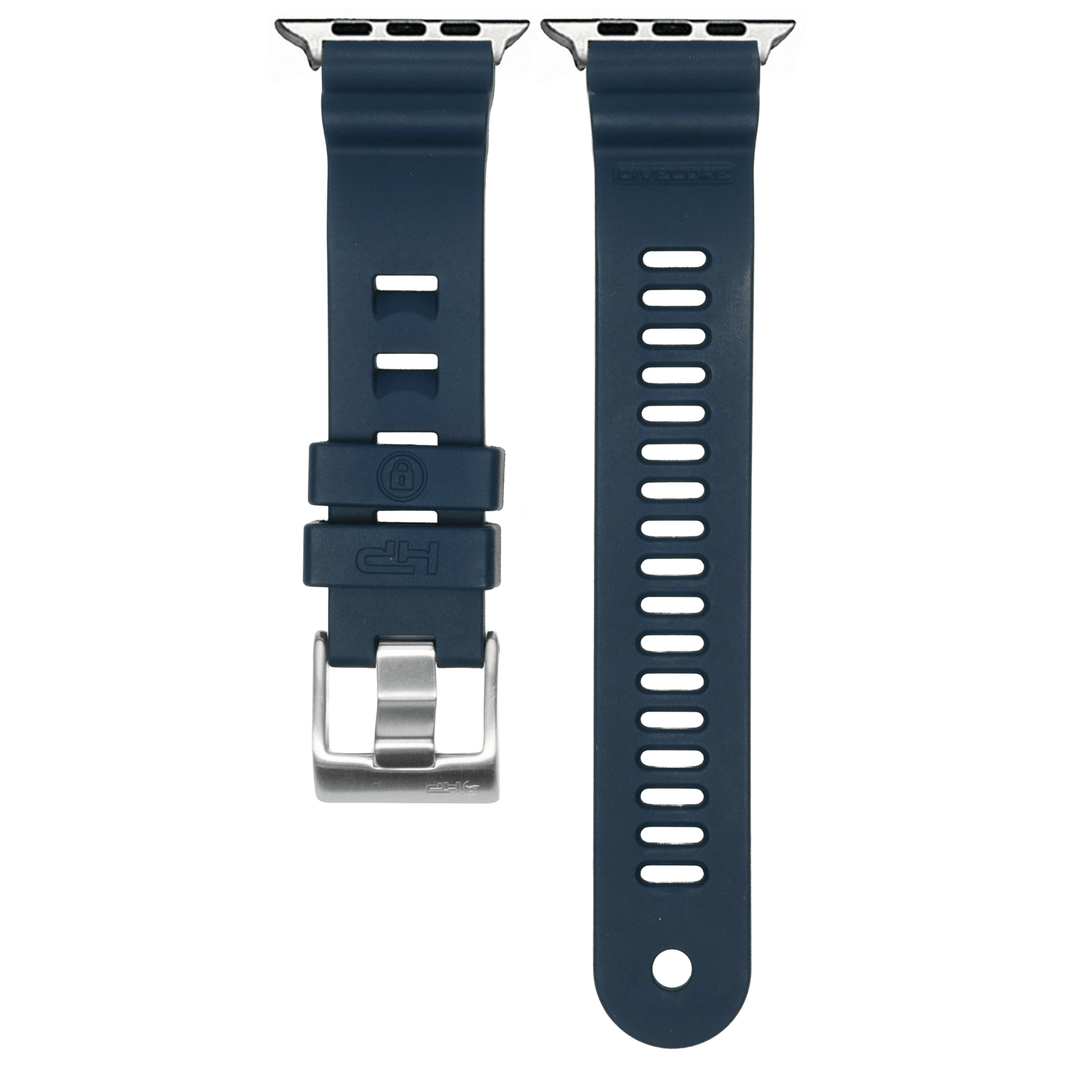 Divecore - American FKM Band - HP Professional Diving Watch Strap - For Apple Watch - Navy Blue - BluShark Straps