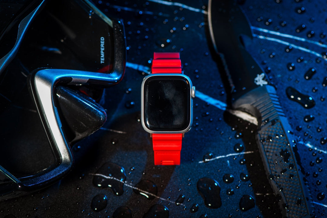 Divecore - American FKM Band - HP Professional Diving Watch Strap - For Apple Watch - Orange - BluShark Straps