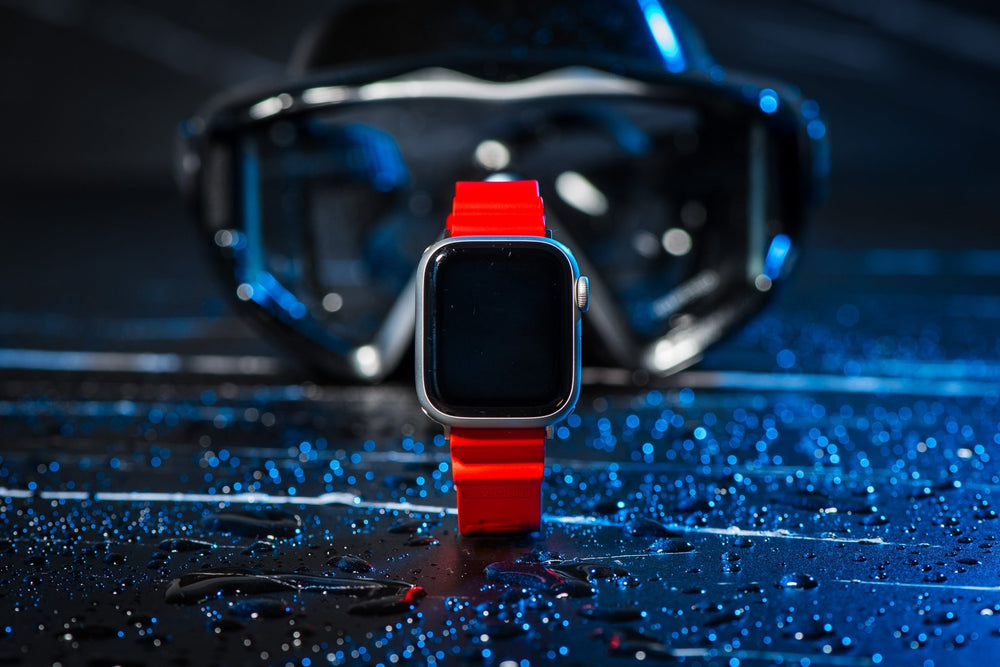 Divecore - American FKM Band - HP Professional Diving Watch Strap - For Apple Watch - Orange - BluShark Straps
