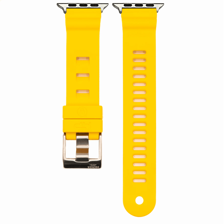 Divecore - American FKM Band - HP Professional Diving Watch Strap - For Apple Watch - Yellow - BluShark Straps