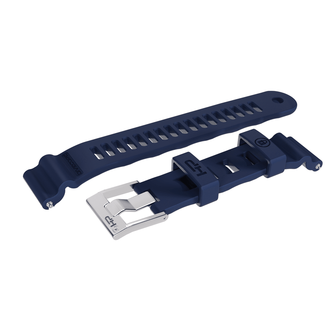 Divecore - American FKM - FKM Rubber HP Professional Diving Watch Strap - Navy Blue - BluShark Straps