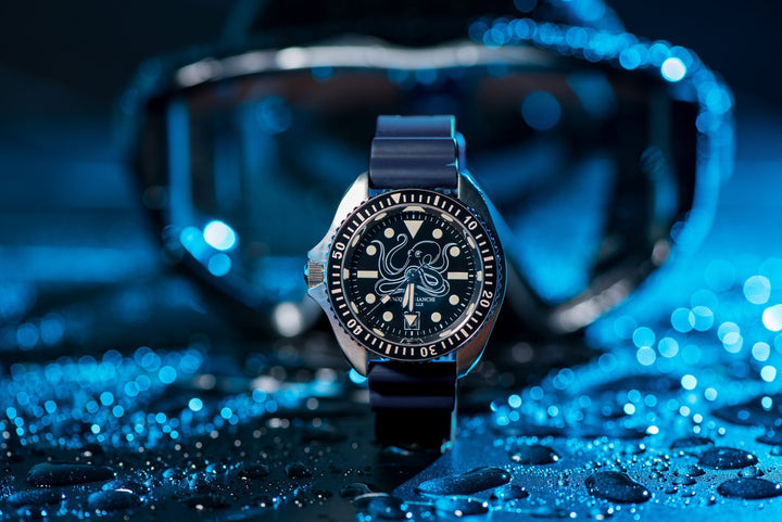 Divecore - American FKM - FKM Rubber HP Professional Diving Watch Strap - Navy Blue - BluShark Straps