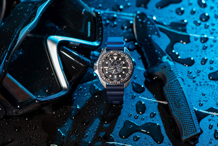 Divecore - American FKM - FKM Rubber HP Professional Diving Watch Strap - Navy Blue - BluShark Straps