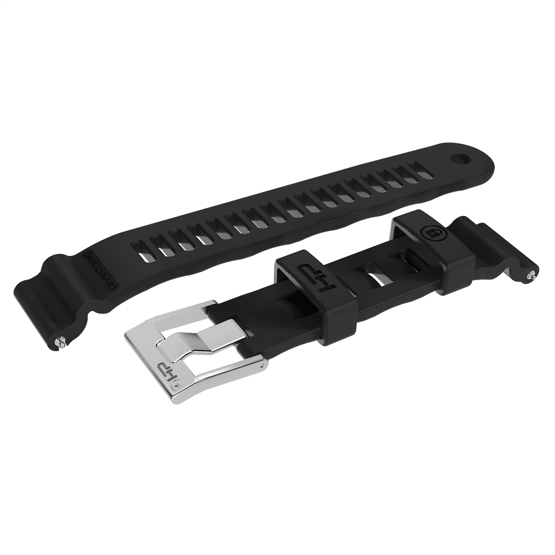 Divecore - American FKM - HP Professional Diving Watch Strap - Black - BluShark Straps