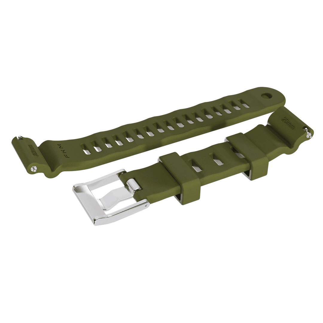 Divecore - American FKM - HP Professional Diving Watch Strap - Olive SBWC - BluShark Straps