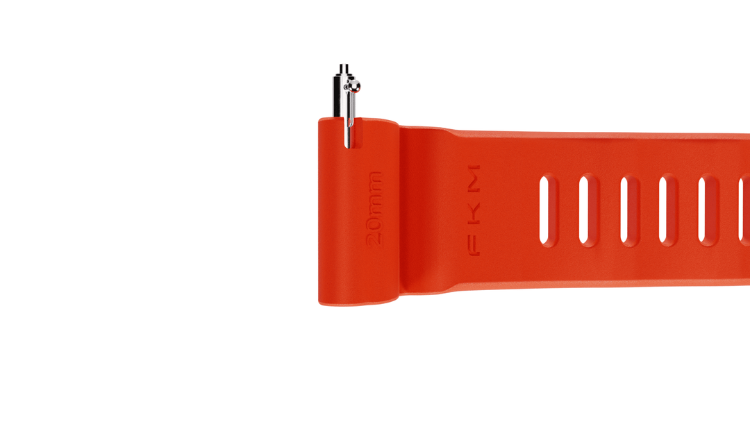 Divecore - American FKM - HP Professional Diving Watch Strap - Orange - BluShark Straps