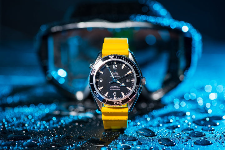 Divecore - American FKM - HP Professional Diving Watch Strap - Yellow - BluShark Straps