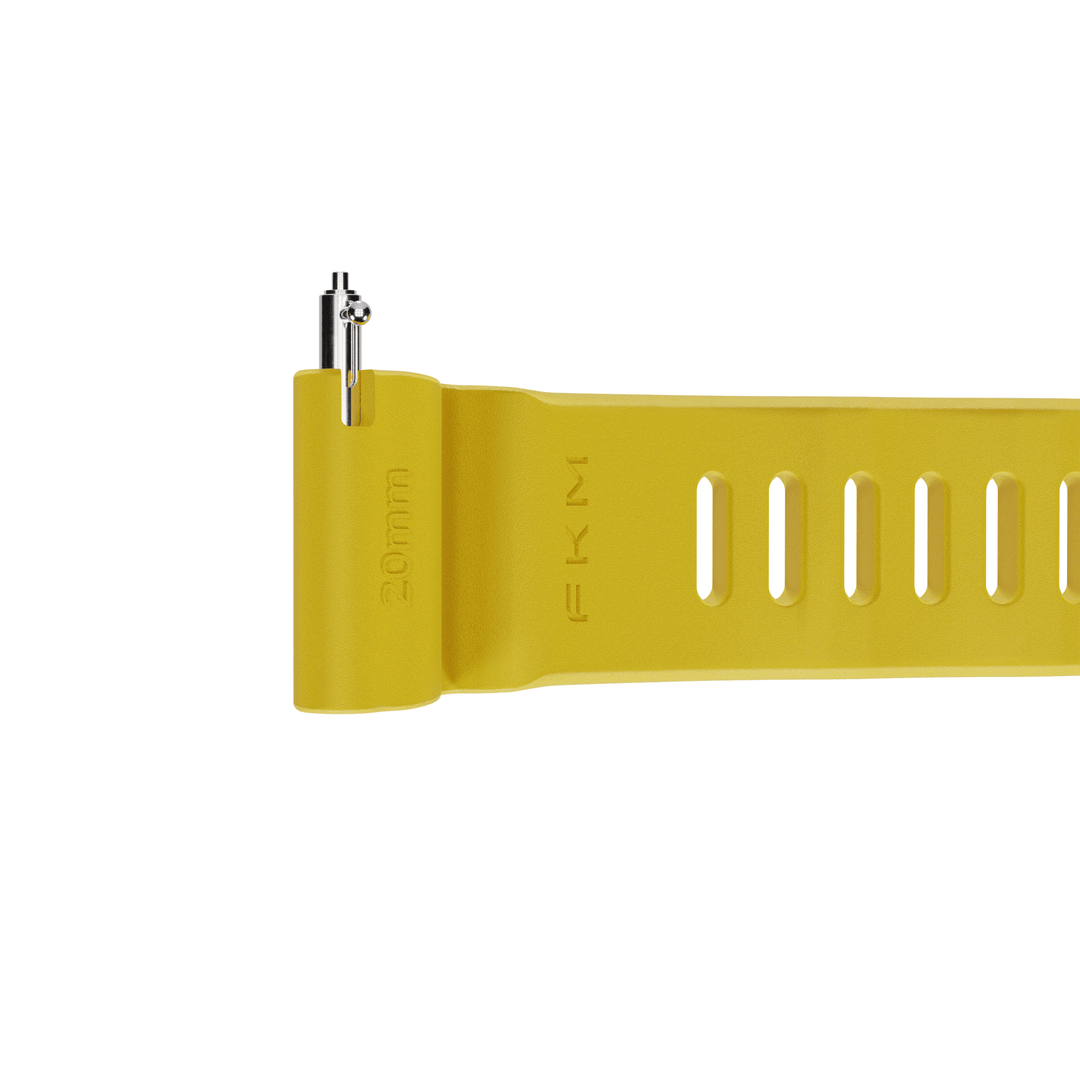 Divecore - American FKM - HP Professional Diving Watch Strap - Yellow - BluShark Straps