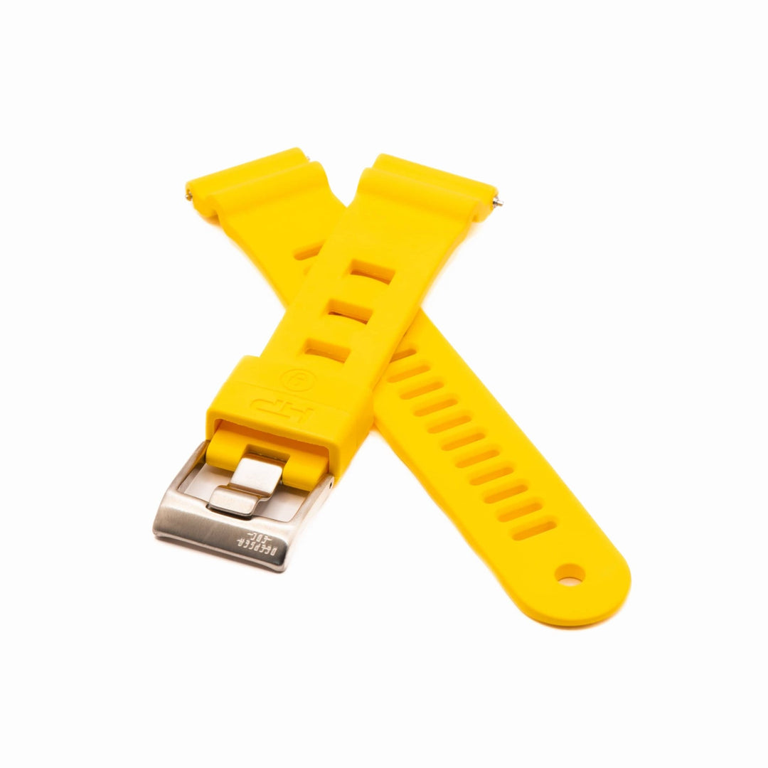 Divecore - American FKM - HP Professional Diving Watch Strap - Yellow - BluShark Straps