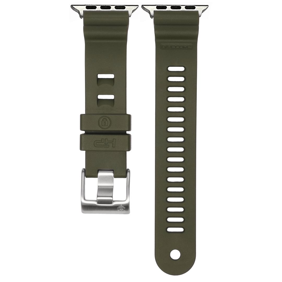 Divecore Apple Band DiveCore HP Apple Band - Divecore - American FKM - HP Professional Diving Watch Strap - Olive Green