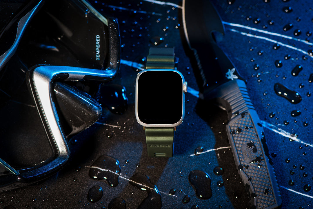 Divecore Apple Band DiveCore HP Apple Band - Divecore - American FKM - HP Professional Diving Watch Strap - Olive Green