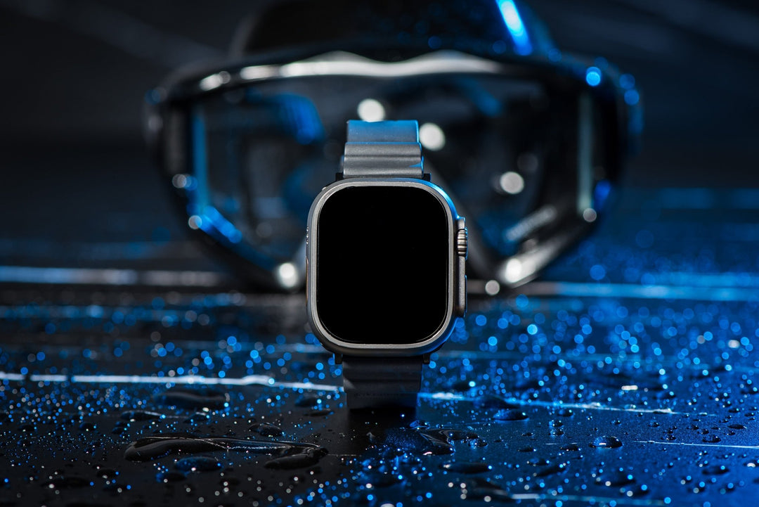 Divecore Band - American FKM - HP Professional Diving Watch Strap - For Apple Watch ULTRA - Black - BluShark Straps