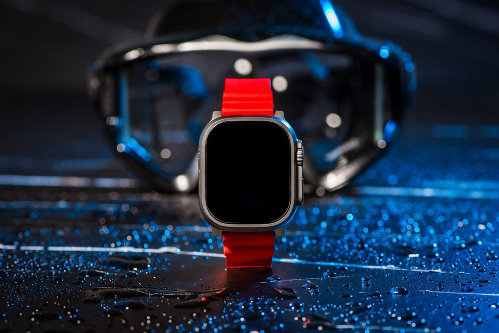 Divecore Band - American FKM - HP Professional Diving Watch Strap - For Apple Watch ULTRA - Orange - BluShark Straps