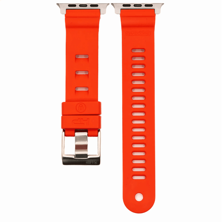 Divecore Band - American FKM - HP Professional Diving Watch Strap - For Apple Watch ULTRA - Orange - BluShark Straps
