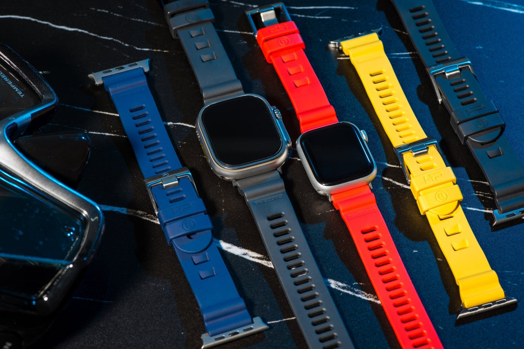 Divecore Band - American FKM - HP Professional Diving Watch Strap - For Apple Watch ULTRA - Yellow - BluShark Straps