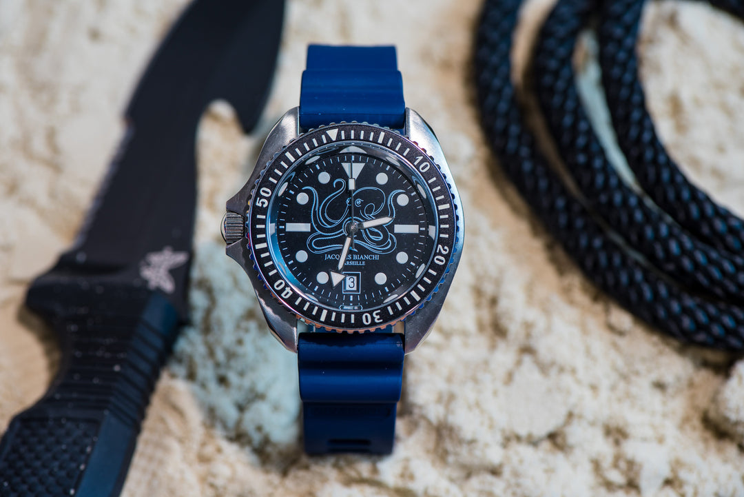 Divecore DiveCore HP Divecore - FKM Rubber HP Professional Diving Watch Strap - Blue