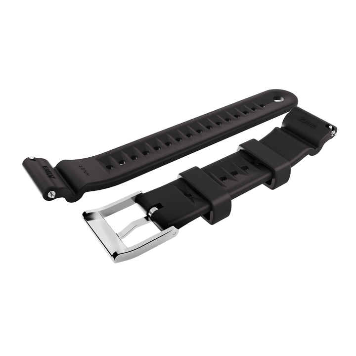 BluShark Straps Divecore - HNBR Rubber - WFL Professional Diving Watch Strap - Black