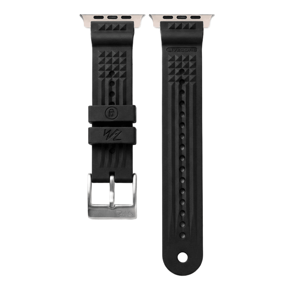 Divecore - HNBR Rubber - WFL Professional Diving Watch Strap - For Apple Watch ULTRA Black - BluShark Straps