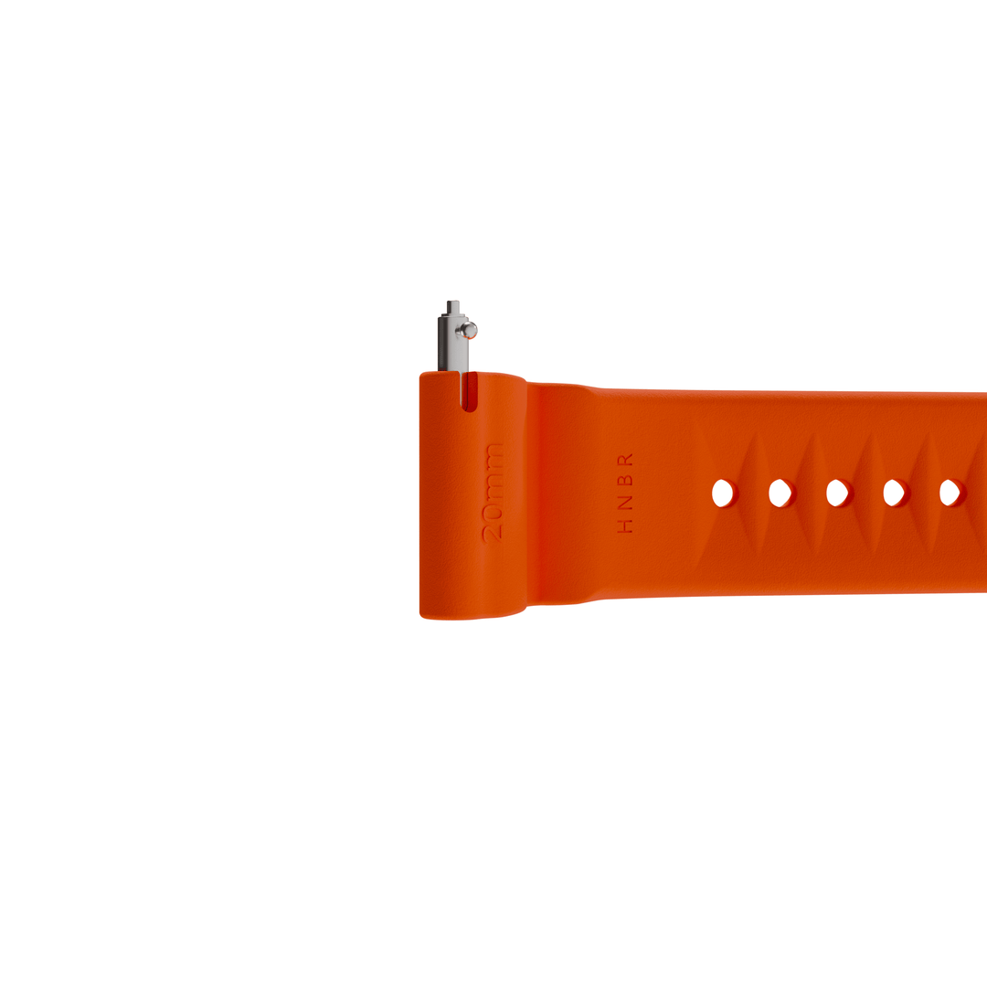 Divecore - HNBR Rubber - WFL Professional Diving Watch Strap - Orange - BluShark Straps