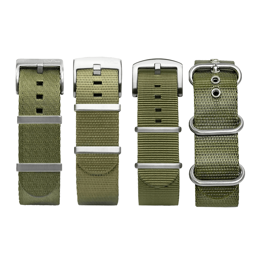 Green Pass - Through Bundle: Premium 4 - Pack of Watch Straps - BluShark Straps