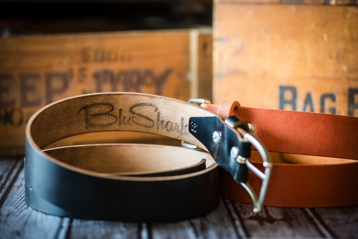 Horween Leather Belt – Handmade in USA – Tan - BluShark Straps