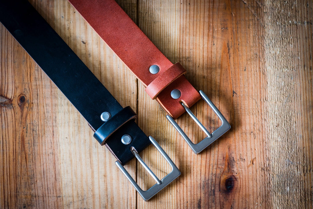 Horween Leather Belt – Handmade in USA – Tan - BluShark Straps