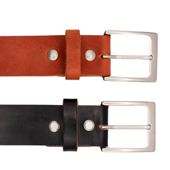 Horween Leather Belt – Handmade in USA – Tan - BluShark Straps