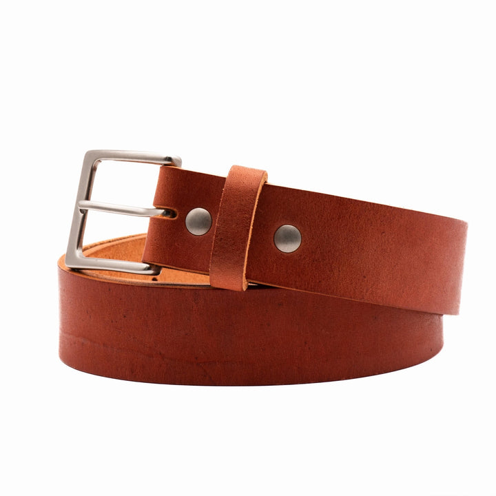 Horween Leather Belt – Handmade in USA – Tan - BluShark Straps