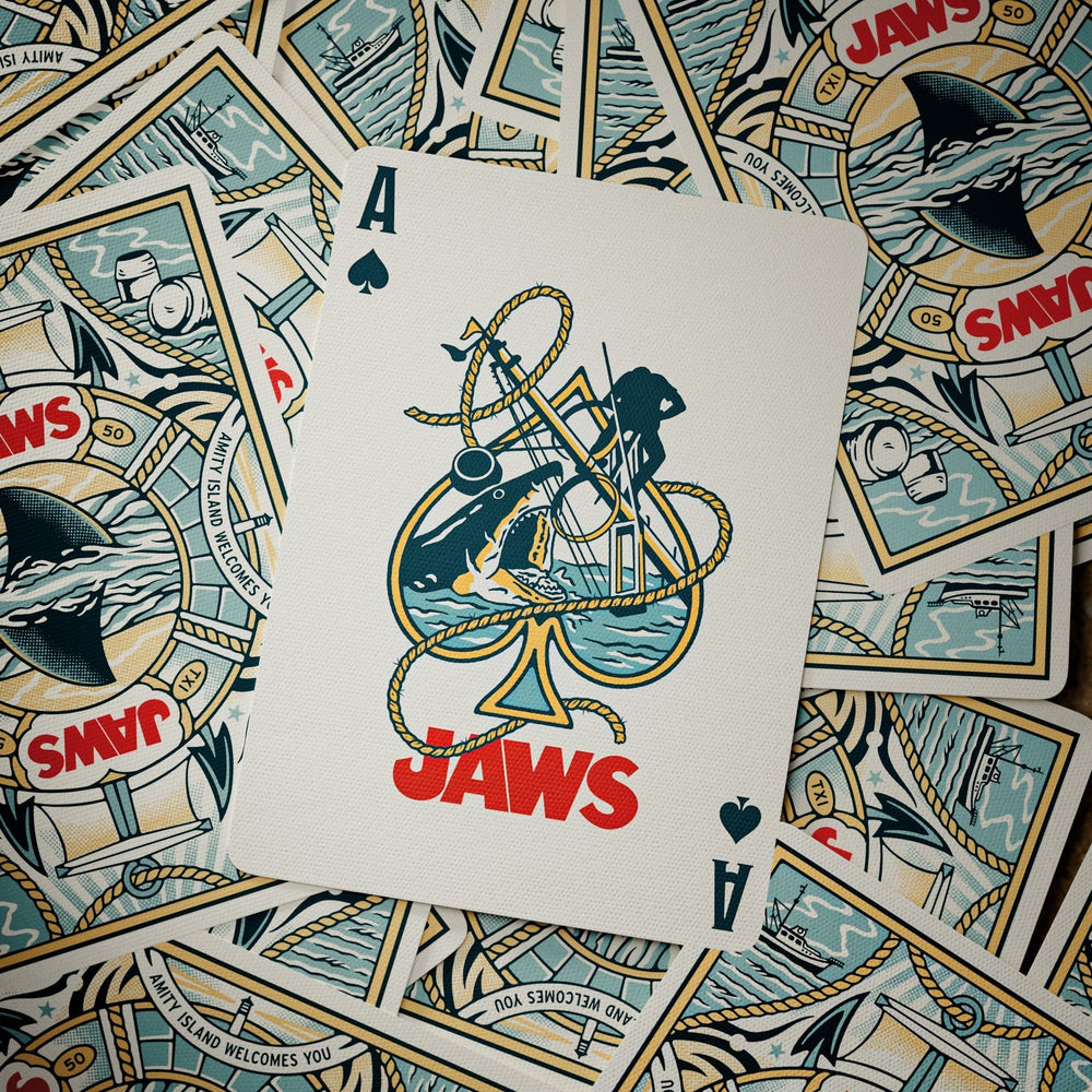 JAWS 50th Anniversary Playing Cards - BluShark Straps