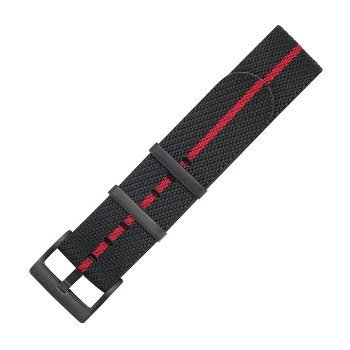 Knit Weave - Black & Red - BluShark Straps