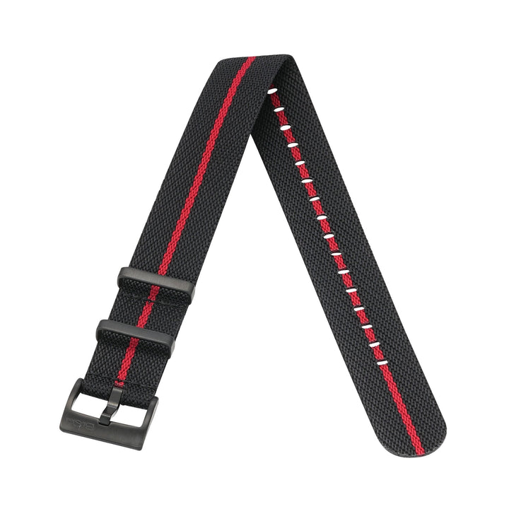 Knit Weave - Black & Red - BluShark Straps
