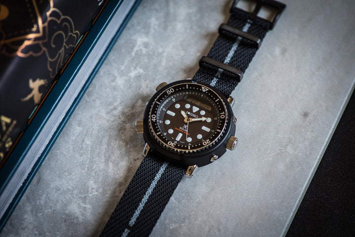 Knit Weave - Black & Stone - BluShark Straps
