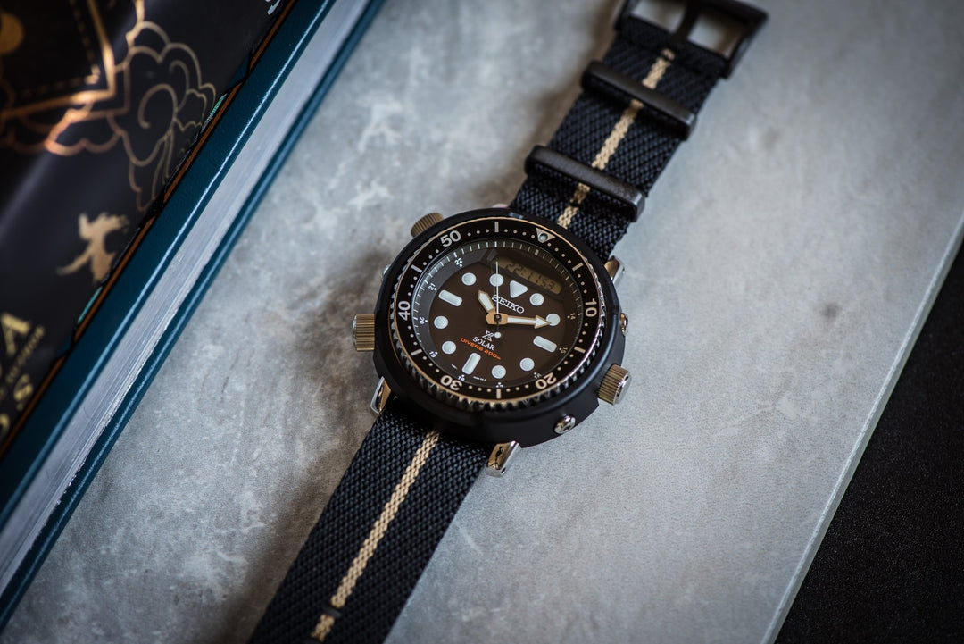 Knit Weave - Black & Tan - BluShark Straps