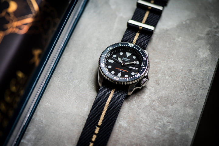 Knit Weave - Black & Tan - BluShark Straps