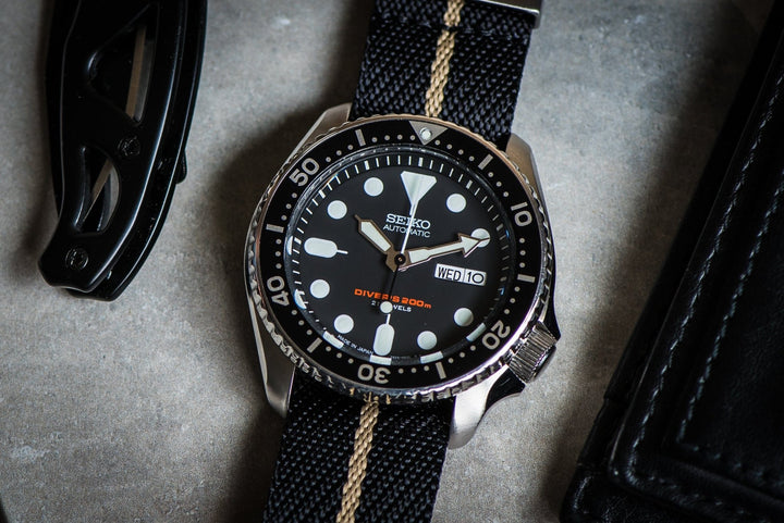 Knit Weave - Black & Tan - BluShark Straps