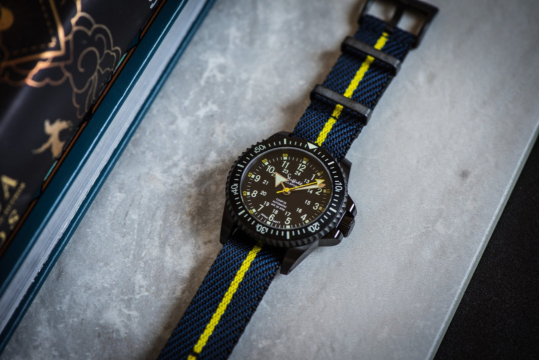 Knit Weave - Space & Yellow - BluShark Straps
