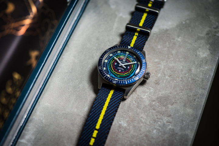 Knit Weave - Space & Yellow - BluShark Straps