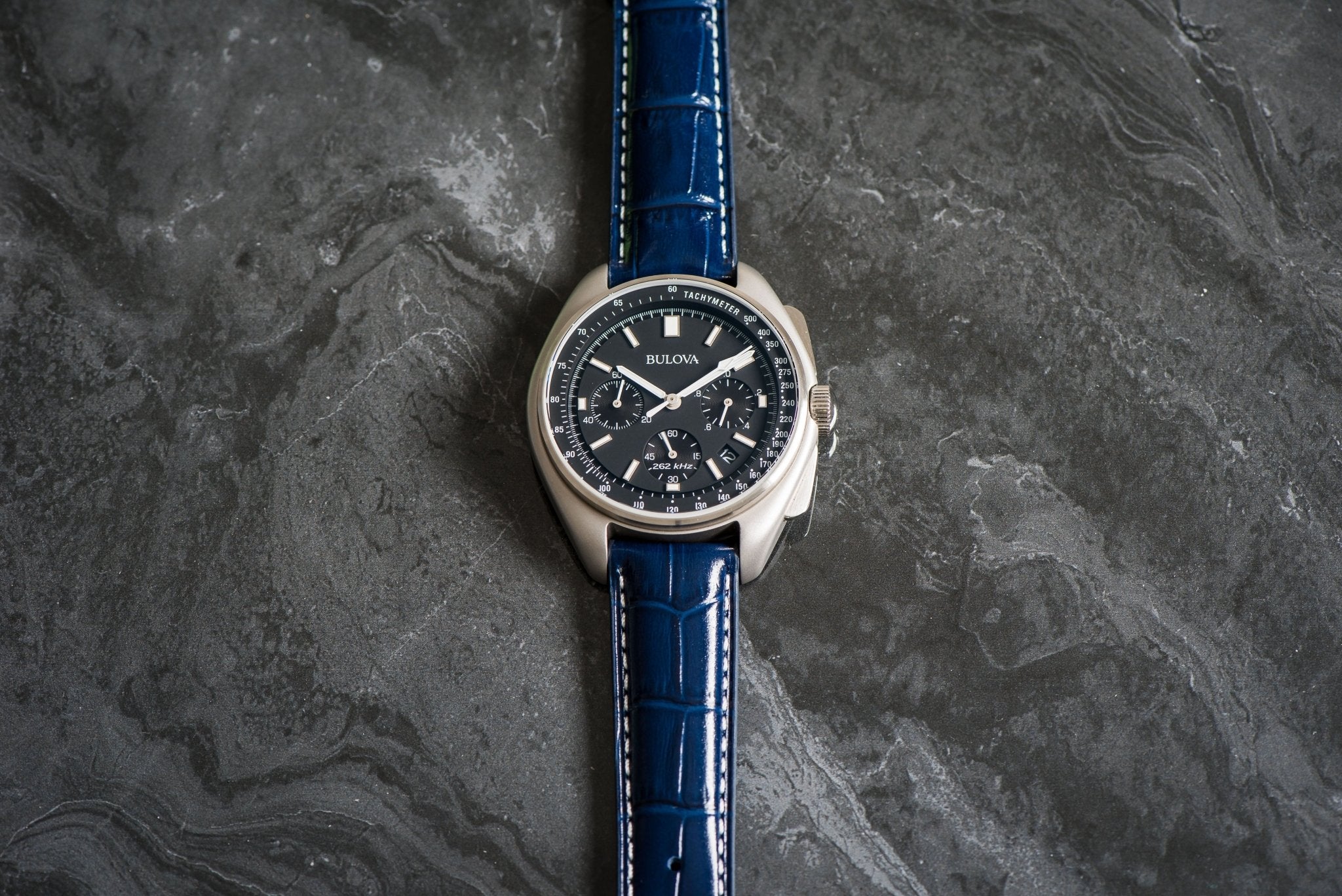 Leather Quick Release Band │ Cherry Red Crocodile Grain Watch