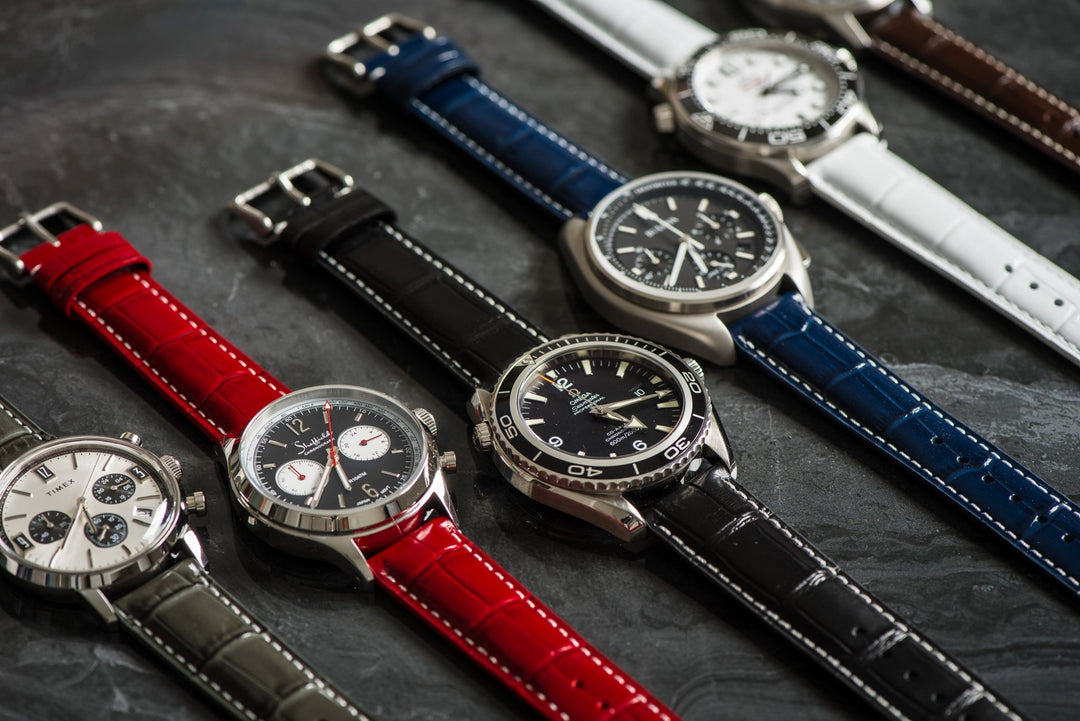 Leather - Crocodile Grain - Rice White - BluShark Straps