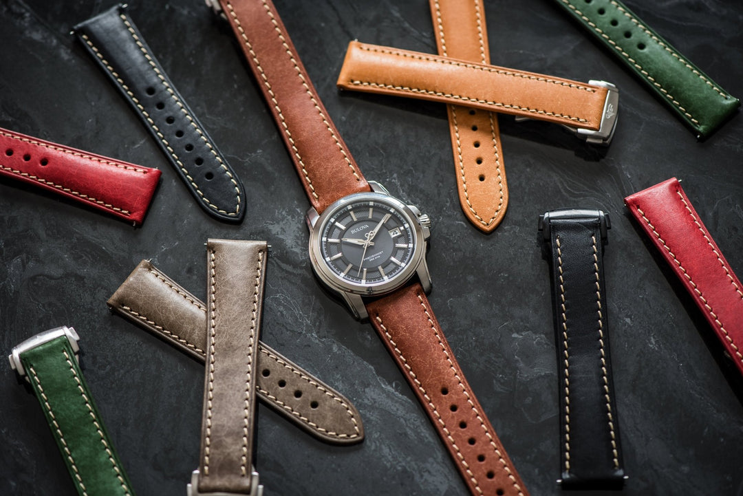 Leather Deploy - Amber - BluShark Straps