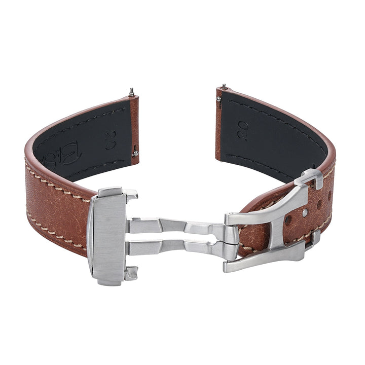 Leather Deploy - Amber - BluShark Straps