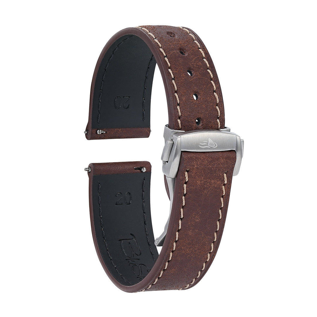 Leather Deploy - Bronzite - BluShark Straps
