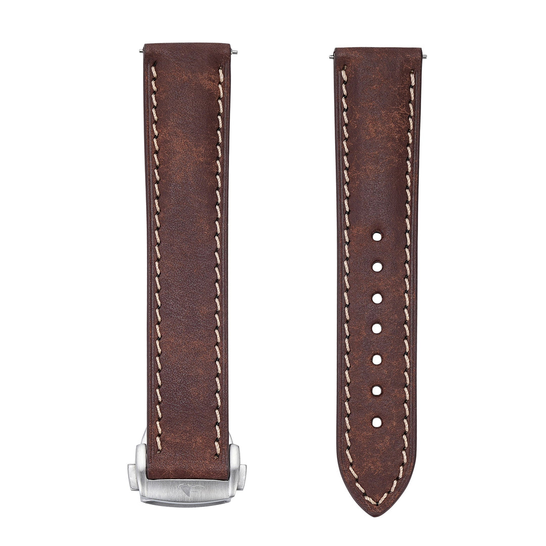 Leather Deploy - Bronzite - BluShark Straps