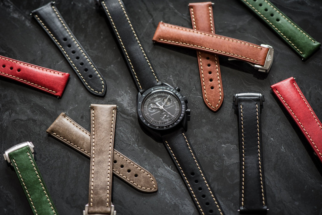 Leather Deploy - Onyx - BluShark Straps