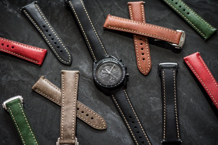 Leather Deploy - Onyx - BluShark Straps