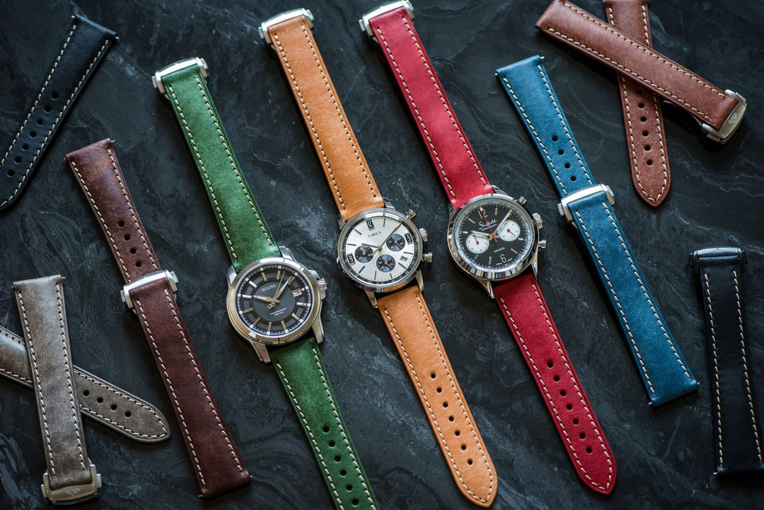 Leather Deploy - Slate - BluShark Straps
